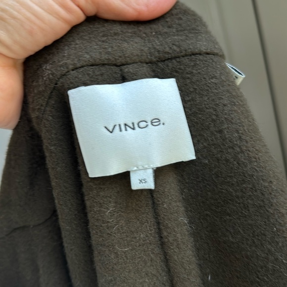 NWOT Vince wool blend trench coat. Army green/brown color, XS, oversized fit. - Picture 7 of 11